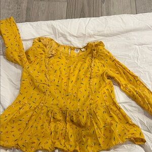 GAP Yellow Floral Blouse